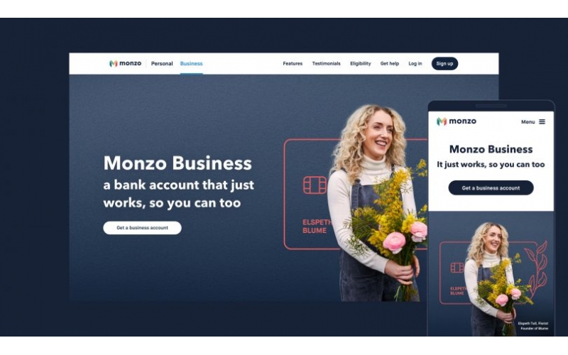在新的Monzo設(shè)計(jì)中如何把中小企業(yè)放到主頁和中心部位