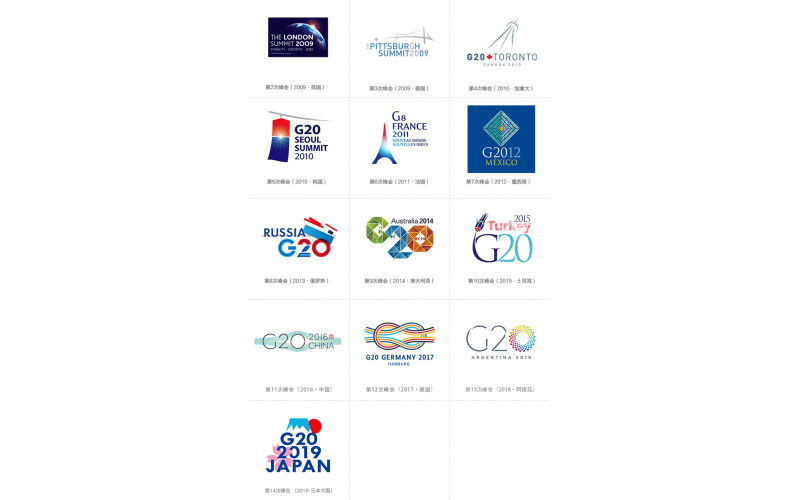 歷屆的G20峰會與日本G20標志設(shè)計欣賞